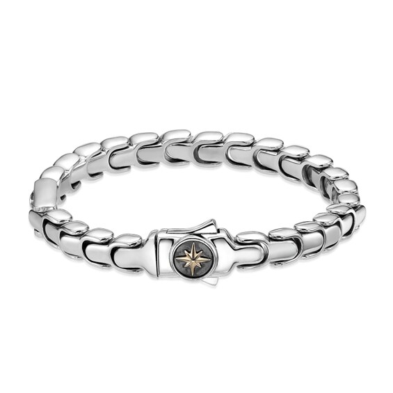 8.0mm U-Link Chain Bracelet in Solid Stainless Steel - 8.25"