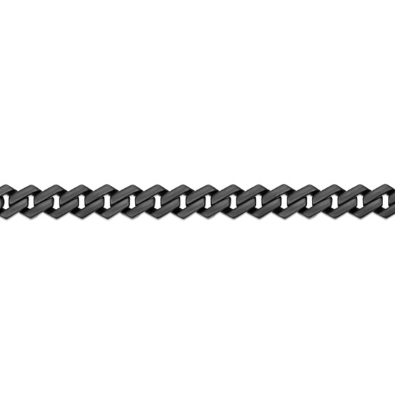 12.0mm Geometric Link Chain Bracelet in Solid Stainless Steel with Black Ion Plate - 8.5"