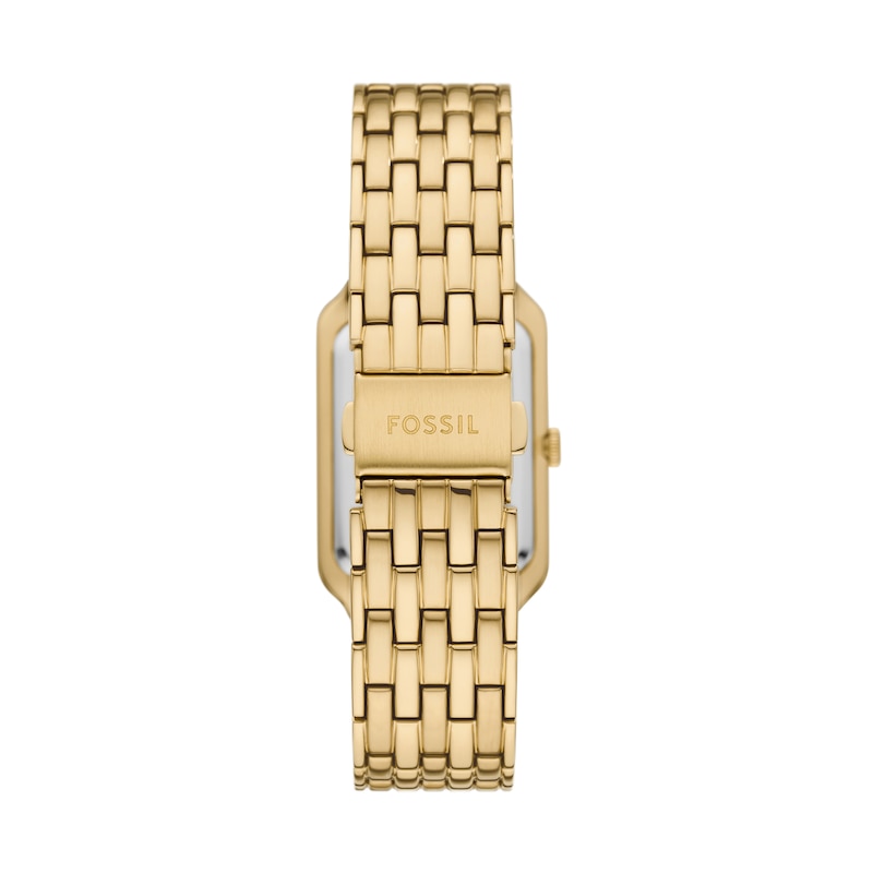 Main Image 2 of Ladies’ Fossil Raquel Crystal Accent Gold-Tone IP Watch with Rectangular Red Snake Dial (Model: ES5379)