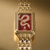 Thumbnail Image 6 of Ladies’ Fossil Raquel Crystal Accent Gold-Tone IP Watch with Rectangular Red Snake Dial (Model: ES5379)