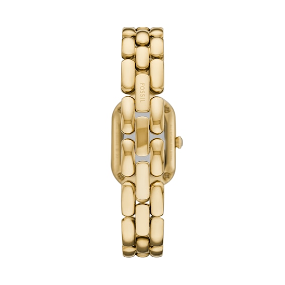 Ladiesâ Fossil Sloan Crystal Accent Gold-Tone IP Watch with Oval Gold-Toned Dial (Model: Es5380)