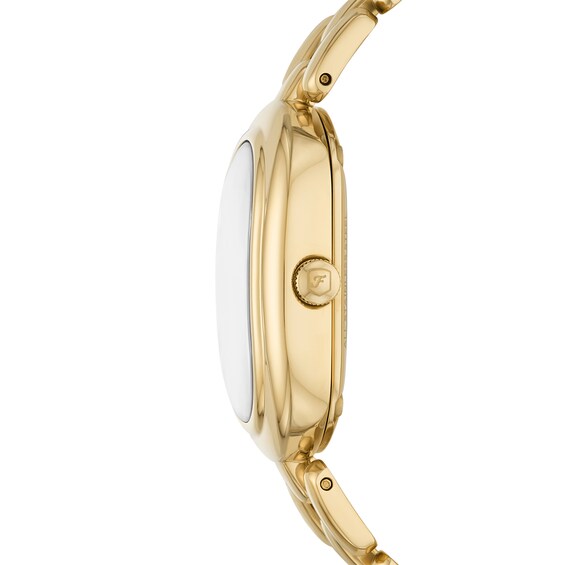 Ladiesâ Fossil Sloan Crystal Accent Gold-Tone IP Watch with Oval Gold-Toned Dial (Model: Es5380)
