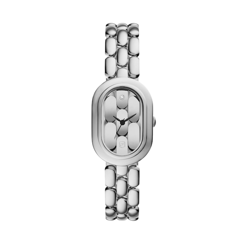 Main Image 1 of Ladies’ Fossil Sloan Crystal Accent Watch with Oval Silver-Toned Dial (Model: ES5381)