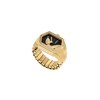 Thumbnail Image 1 of Ladies’ Fossil Gold-Tone IP Ring Watch with Hexagonal Black Snake Dial (Model: ES5382)