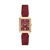 Thumbnail Image 1 of Ladies' Fossil Raquel Gold-Tone IP Red Leather Strap Watch with Rectangular Red Dial (Model: ES5383)