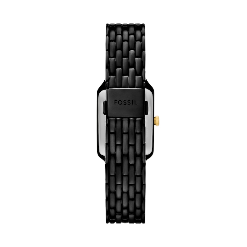 Main Image 2 of Ladies' Fossil Raquel Black IP Watch with Rectangular Black Dial (Model: ES5385)