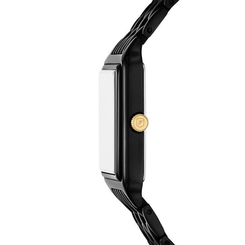 Main Image 3 of Ladies' Fossil Raquel Black IP Watch with Rectangular Black Dial (Model: ES5385)