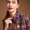 Thumbnail Image 5 of Ladies’ Fossil Scarlette Gold-Tone IP Brooch Watch with Gold-Toned Dial (Model: ES5384)