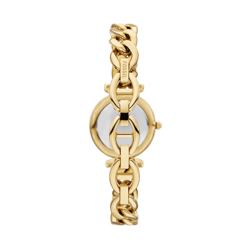 Main Image 2 of Ladies’ Fossil Carlie Gold-Tone IP Watch with Gold-Toned Dial and Crystal Tennis Bracelet Box Set (Model: ES5387SET)