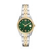 Thumbnail Image 1 of Ladies' Fossil Scarlette Crystal Accent Two-Tone IP Watch with Green Dial (Model: ES5388)