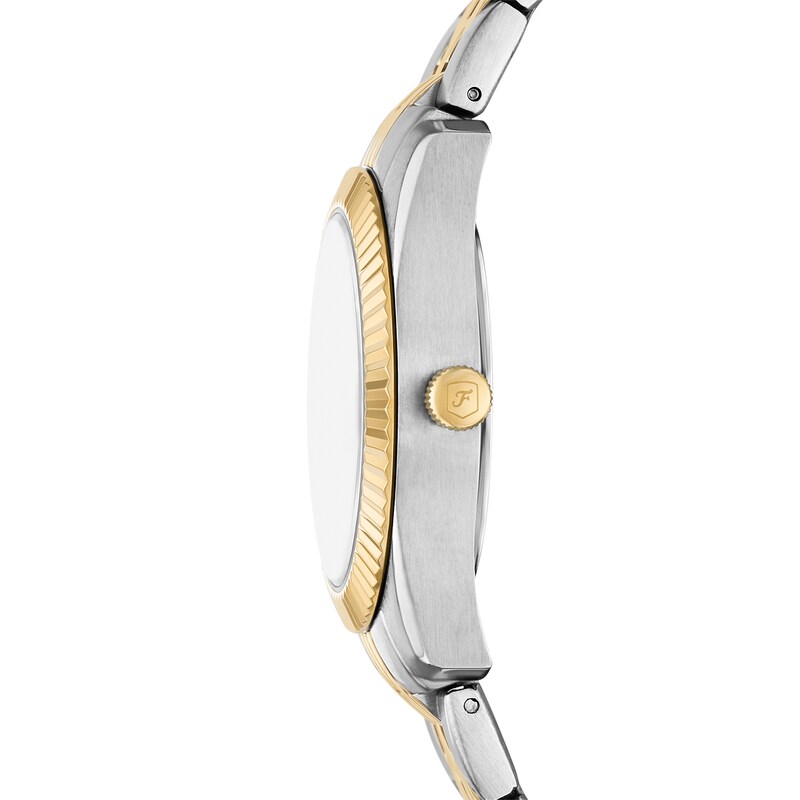 Main Image 3 of Ladies' Fossil Scarlette Crystal Accent Two-Tone IP Watch with Green Dial (Model: ES5388)