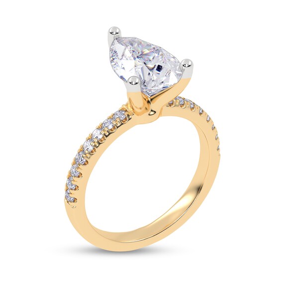 2-1/4 CT. T.w. Pear-Shaped Certified Lab-Grown Diamond Engagement Ring in 14K Gold (I/Si2)