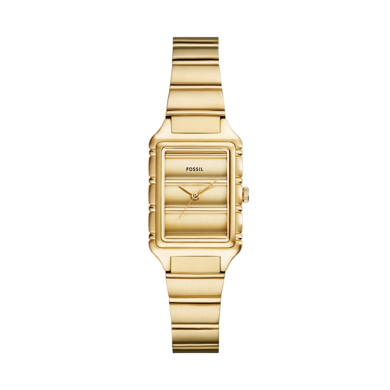 Main Image 1 of Ladies' Fossil Raquel Gold-Tone IP Watch with Rectangular Gold-Toned Dial (Model: ES5389)