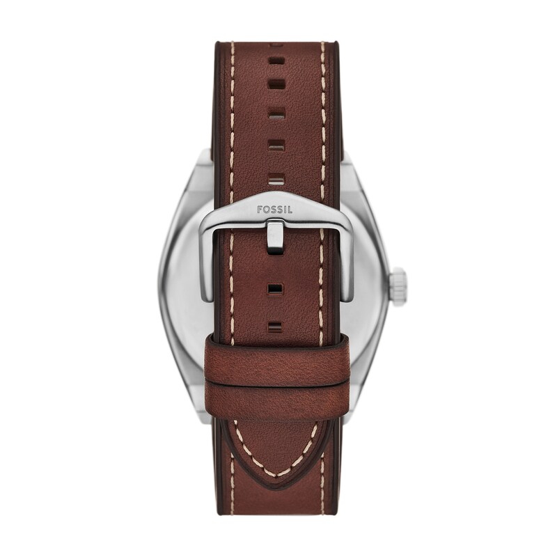 Main Image 2 of Fossil Men's Everett Strap Watch with Textured Green Dial and Tiger's Eye Bead Bracelet Box Set (Model: FS6080SET)