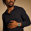 Thumbnail Image 4 of Men’s Fossil Machine Brown Leather Strap Watch with Green Dial (Model: FS6085)