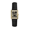 Thumbnail Image 1 of Men’s Fossil Carraway Gold-Tone IP Black Leather Strap Watch with Rectangular Black Sunray Dial (Model: FS6091)
