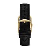 Thumbnail Image 2 of Men’s Fossil Carraway Gold-Tone IP Black Leather Strap Watch with Rectangular Black Sunray Dial (Model: FS6091)