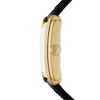 Thumbnail Image 3 of Men’s Fossil Carraway Gold-Tone IP Black Leather Strap Watch with Rectangular Black Sunray Dial (Model: FS6091)