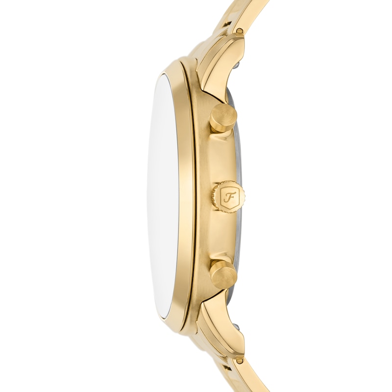 Main Image 3 of Men’s Fossil Neutra Gold-Tone IP Chronograph Watch with Black Sunray Dial (Model: FS6093)