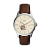 Thumbnail Image 1 of Men’s Fossil Townsman Brown Leather Strap Chronograph Automatic Watch with Ivory Dial (Model: ME3266)