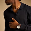 Thumbnail Image 5 of Men’s Fossil Townsman Brown Leather Strap Chronograph Automatic Watch with Ivory Dial (Model: ME3266)