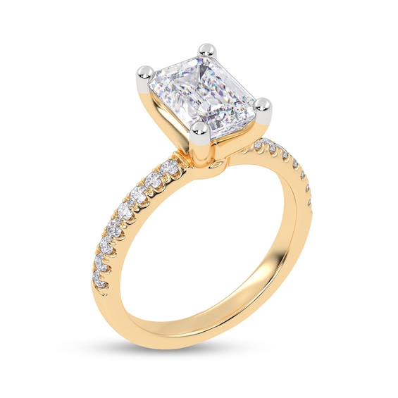 2-1/4 CT. T.w. Emerald-Cut Certified Lab-Grown Diamond Engagement Ring in 14K Gold (I/Si2)