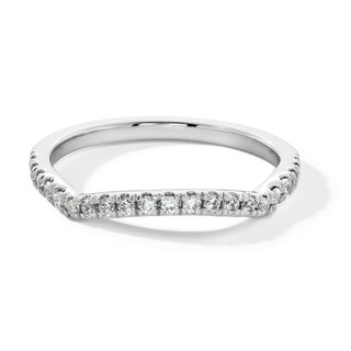 1/4 CT. T.W. Lab-Grown Diamond Contour Band in 14K White Gold (F/SI2)