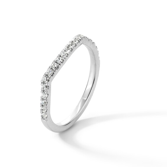 1/4 CT. T.w. Lab-Grown Diamond Contour Band in 14K White Gold (F/Si2)