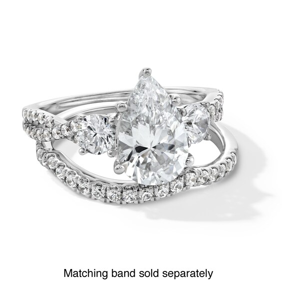 1/4 CT. T.w. Lab-Grown Diamond Contour Band in 14K White Gold (F/Si2)