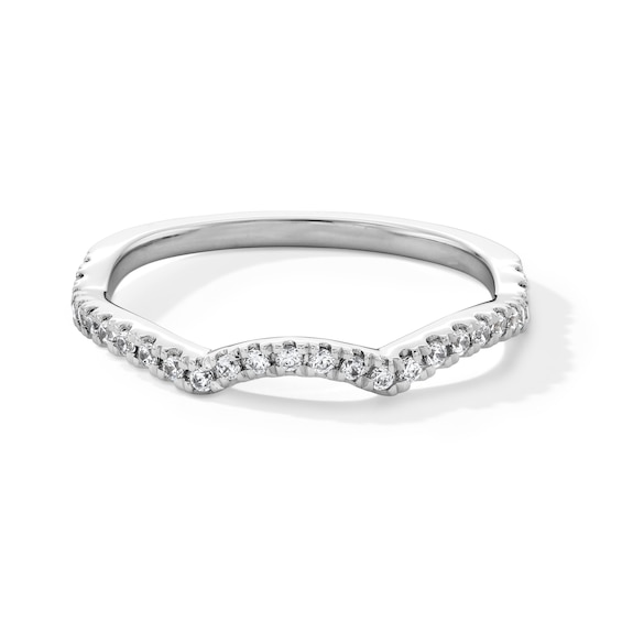 1/5 CT. T.w. Certified Lab-Grown Diamond Contour Band in 14K White Gold (I/Si2)