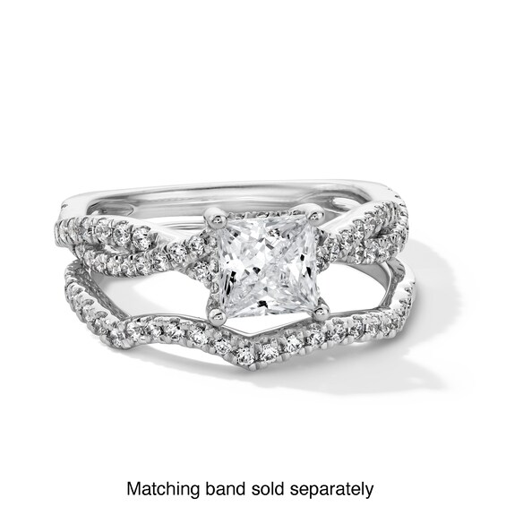 1/5 CT. T.w. Certified Lab-Grown Diamond Contour Band in 14K White Gold (I/Si2)