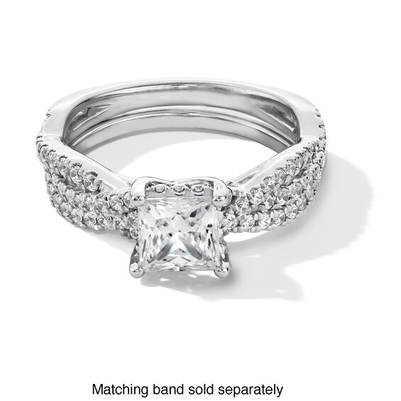 1/5 CT. T.w. Certified Lab-Grown Diamond Contour Band in 14K White Gold (I/Si2)