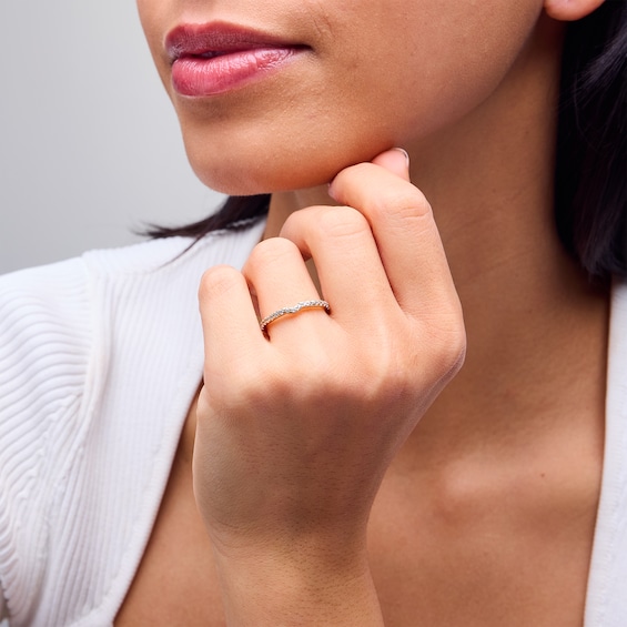 1/4 CT. T.w. Certified Lab-Grown Diamond Contour Band in 14K Gold (I/Si2)