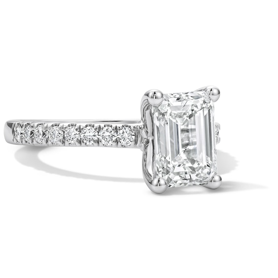 2-1/4 CT. T.w. Emerald-Cut Certified Lab-Grown Diamond Engagement Ring in 14K White Gold (F/Vs2)