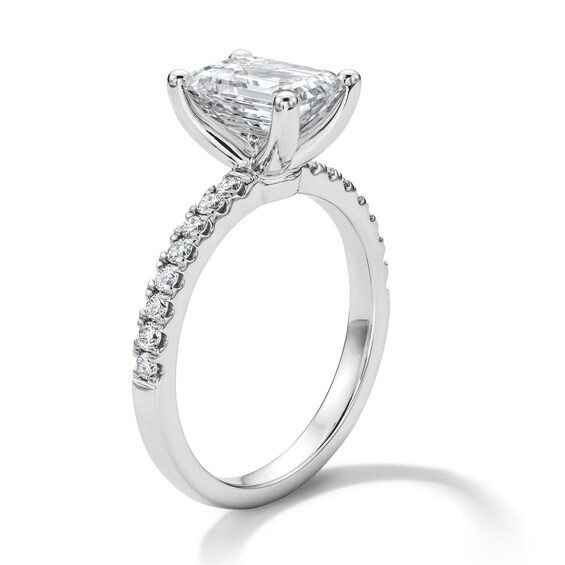 2-1/4 CT. T.w. Emerald-Cut Certified Lab-Grown Diamond Engagement Ring in 14K White Gold (F/Vs2)