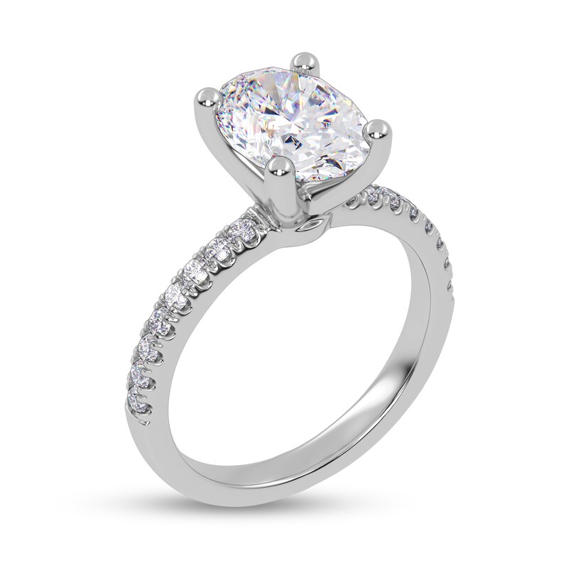 2-1/4 CT. T.W. Oval Certified Lab-Grown Diamond Engagement Ring in 14K White Gold (I/SI2)