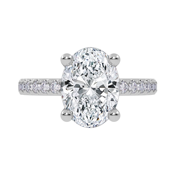 2-1/4 CT. T.w. Oval Certified Lab-Grown Diamond Engagement Ring in 14K White Gold (I/Si2)
