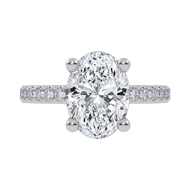 2-1/4 CT. T.W. Oval Certified Lab-Grown Diamond Engagement Ring in 14K White Gold (I/SI2)