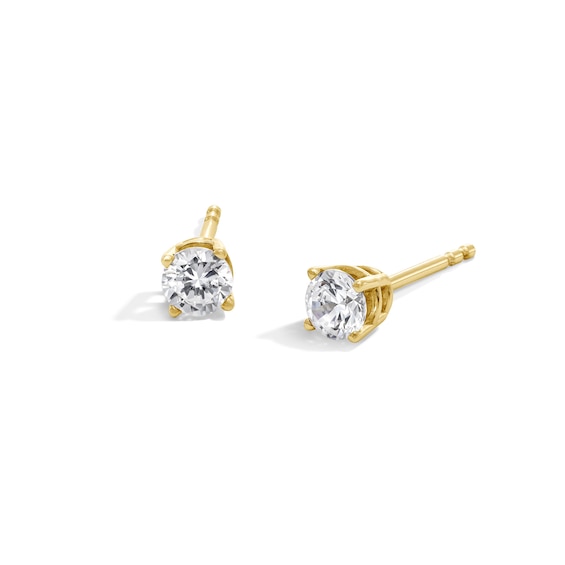 3/8 CT. T.w. Diamond Solitaire Stud Earrings in 14K Gold (J/I3)