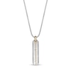 Thumbnail Image 1 of Damascus Stainless Steel Vertical Drop Pendant with Yellow Ion Plate - 24&quot;