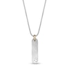 Thumbnail Image 3 of Damascus Stainless Steel Vertical Drop Pendant with Yellow Ion Plate - 24&quot;