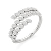Thumbnail Image 2 of 1/4 CT. T.W. Marquise-Shaped Multi-Diamond Spiral Ring in Sterling Silver