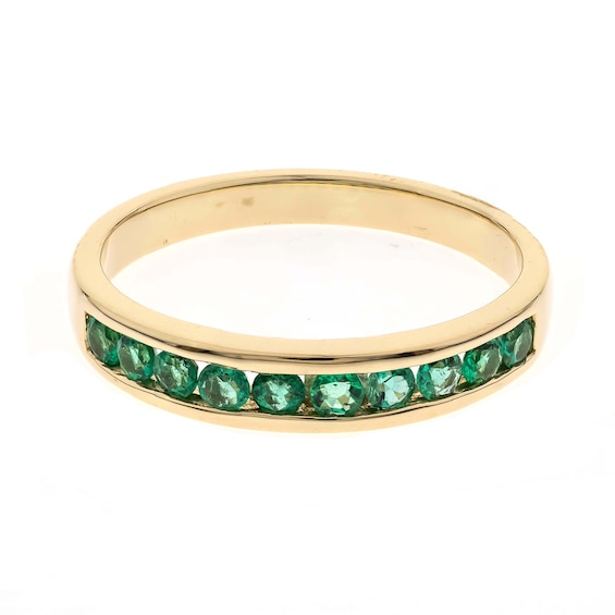 Emerald Channel-Set Band in 14K Gold
