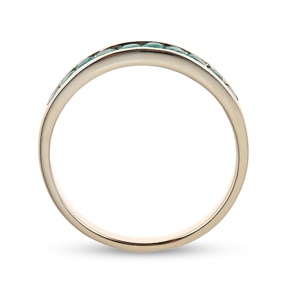 Emerald Channel-Set Band in 14K Gold
