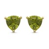 Thumbnail Image 3 of 6.0mm Trilliant-Cut Peridot Solitaire Stud Earrings in 14K Gold