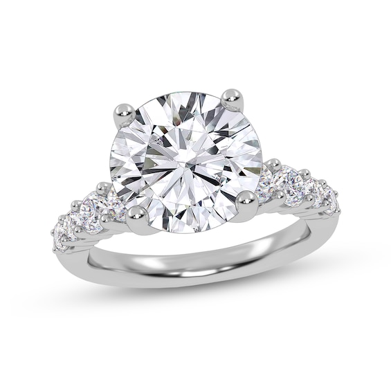 3-3/4 CT. T.w. Certified Lab-Grown Diamond Graduated Shank Engagement Ring in 14K Gold (I/Si2