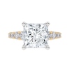 Thumbnail Image 1 of 3-3/4 CT. T.W. Princess-Cut Certified Lab-Grown Diamond Graduated Shank Engagement Ring in 14K Gold (I/SI2)