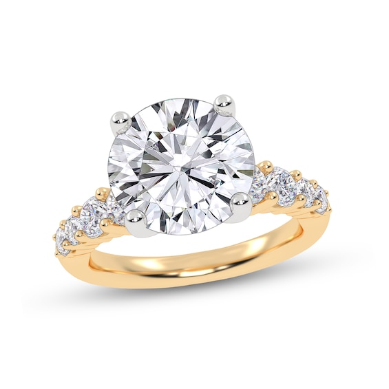 3-3/4 CT. T.w. Certified Lab-Grown Diamond Graduated Shank Engagement Ring in 14K Gold (I/Si2)