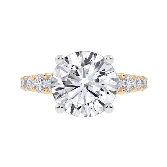 3-3/4 CT. T.w. Certified Lab-Grown Diamond Graduated Shank Engagement Ring in 14K Gold (I/Si2)