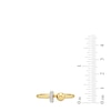 Thumbnail Image 3 of 1/15 CT. T.W. Lab-Grown Diamond Ball and Bar Open Shank Ring in Sterling Silver with 24K Gold Plate